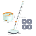 Set mop rotativ 360° cu galeata centrifuga, separare apa