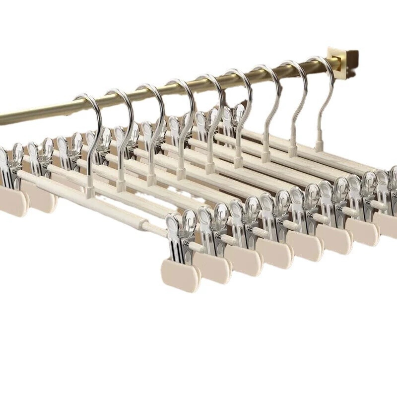 Set 10 umerase cu clips pentru pantaloni otel