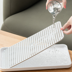 Suport pentru scurgere pahare/tacamuri, 31 x 17.5 x 2.3 cm, alb