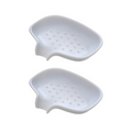 Set 2 savoniere din silicon cu scurgere, 14.5 x 8.5 x 2.5 cm, gri