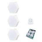 Set 3 spoturi hexagonale LED cu telecomanda