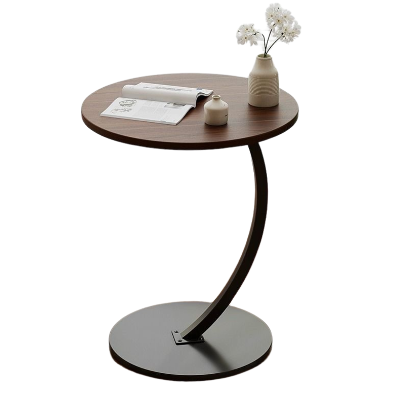 Masuta rotunda pentru cafea, MDF cu metal