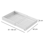 Sertar extensibil din metal cu 3 glisiere autoadezive