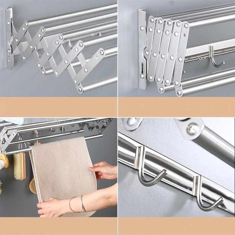 Suport pliabil pentru prosoape, inox