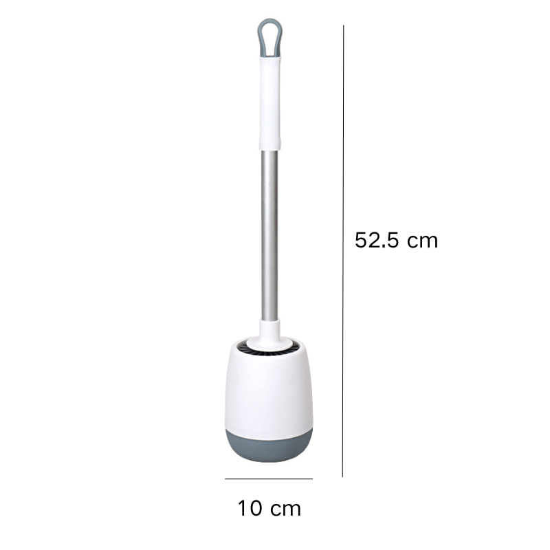 Perie de toaleta din silicon cu recipient Alb