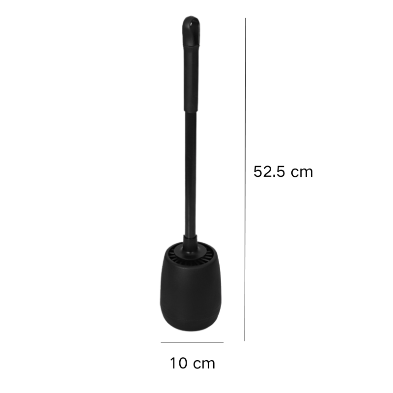 Perie de toaleta din silicon cu recipient Negru