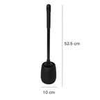 Perie de toaleta din silicon cu recipient Negru